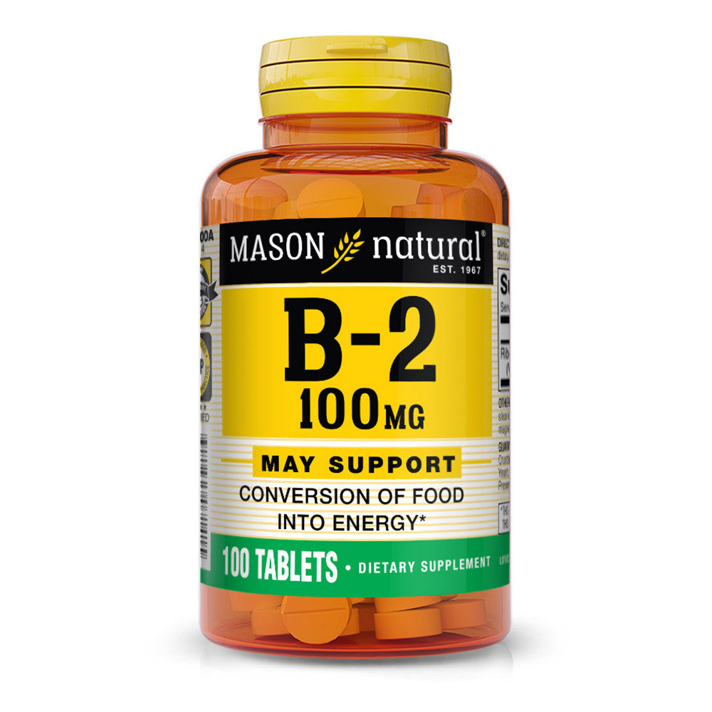 Mason Naturals Vitamin B-2 100 Mg Tablets, 100 Ea